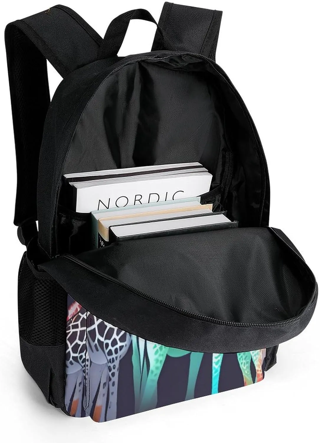 Polyester Daypack for Hiking Work Running - Big Capacity Anti-Theft Multipurpose Shoulder Bag, Colorful Giraffe Art Travel and Sport Backpack Rucksack