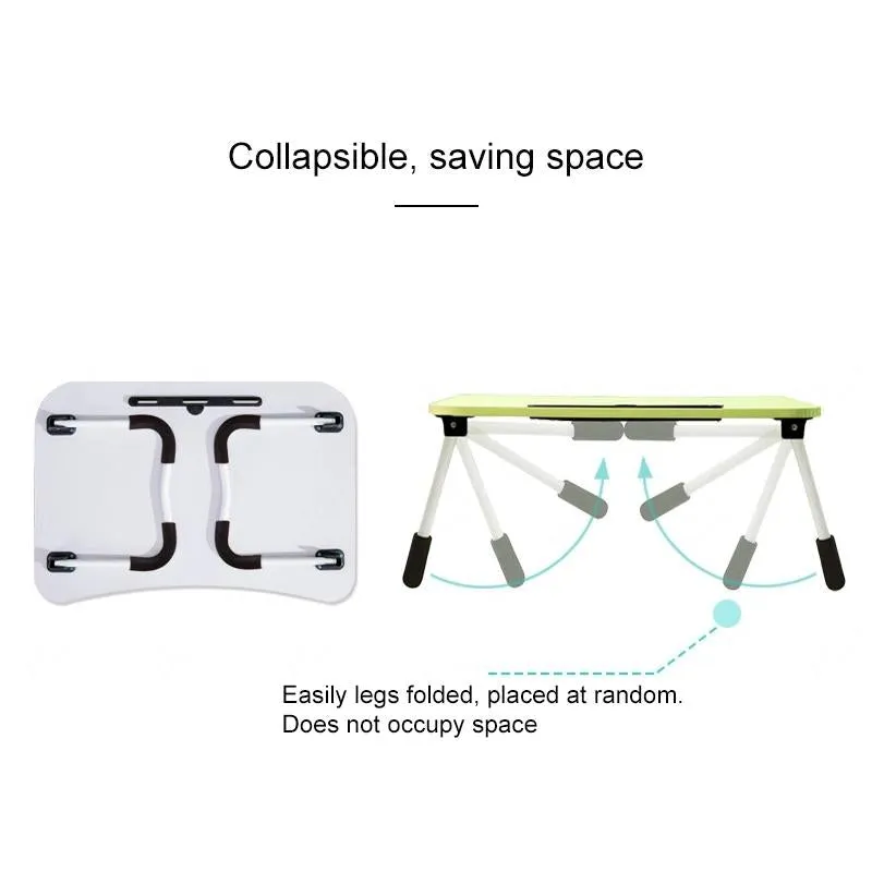 Portable Laptop Desk Stand - Foldable & Non-slip - Sky Blue
