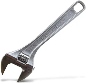 Premium Chrome Plated Adjustable Wrench, 150 mm Size