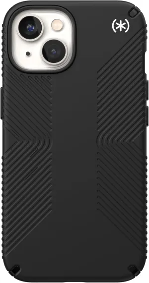 Presidio2 Grip Case for Apple iPhone 14 & 13 -Polycarbonate, Shock-Absorbent, black