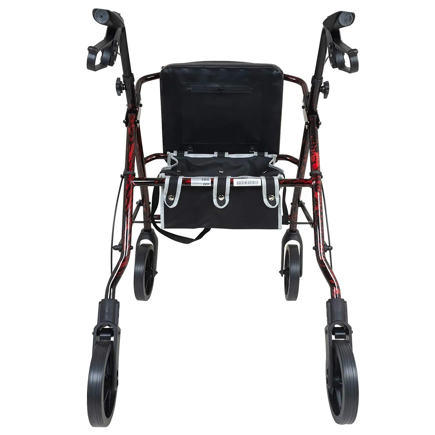 ProBasics Deluxe Flame Finish Aluminum Rollator (Flame Burgundy)