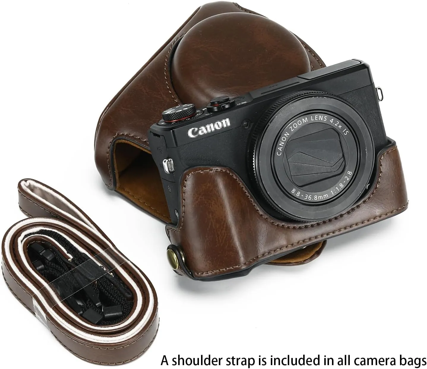 PU Leather Camera Case for Canon Powershot G7X Mark III/II DSLR Camera Bag