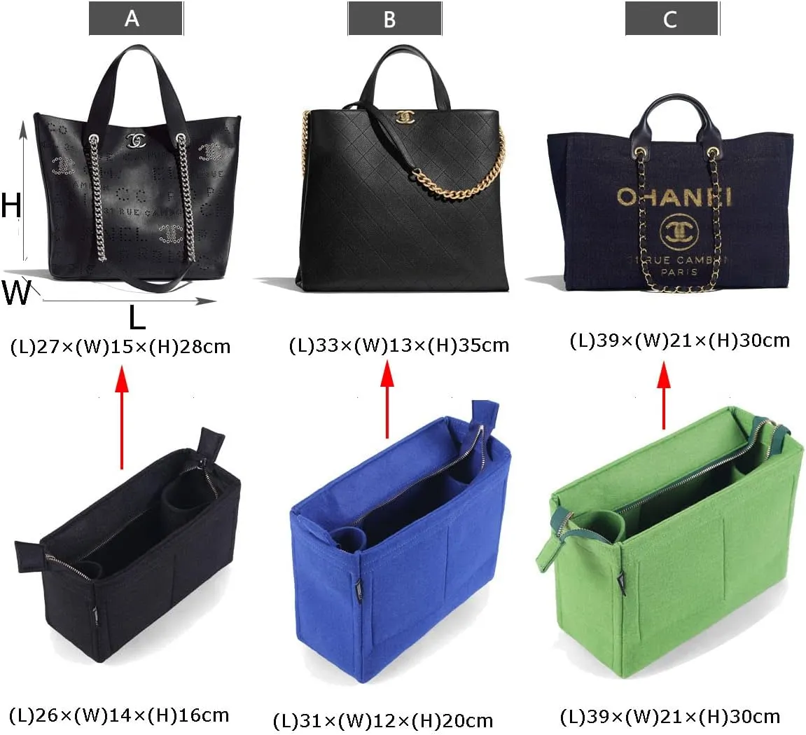 Purse Organizer Insert for shopping Large bag insert Organizer2086Black-C