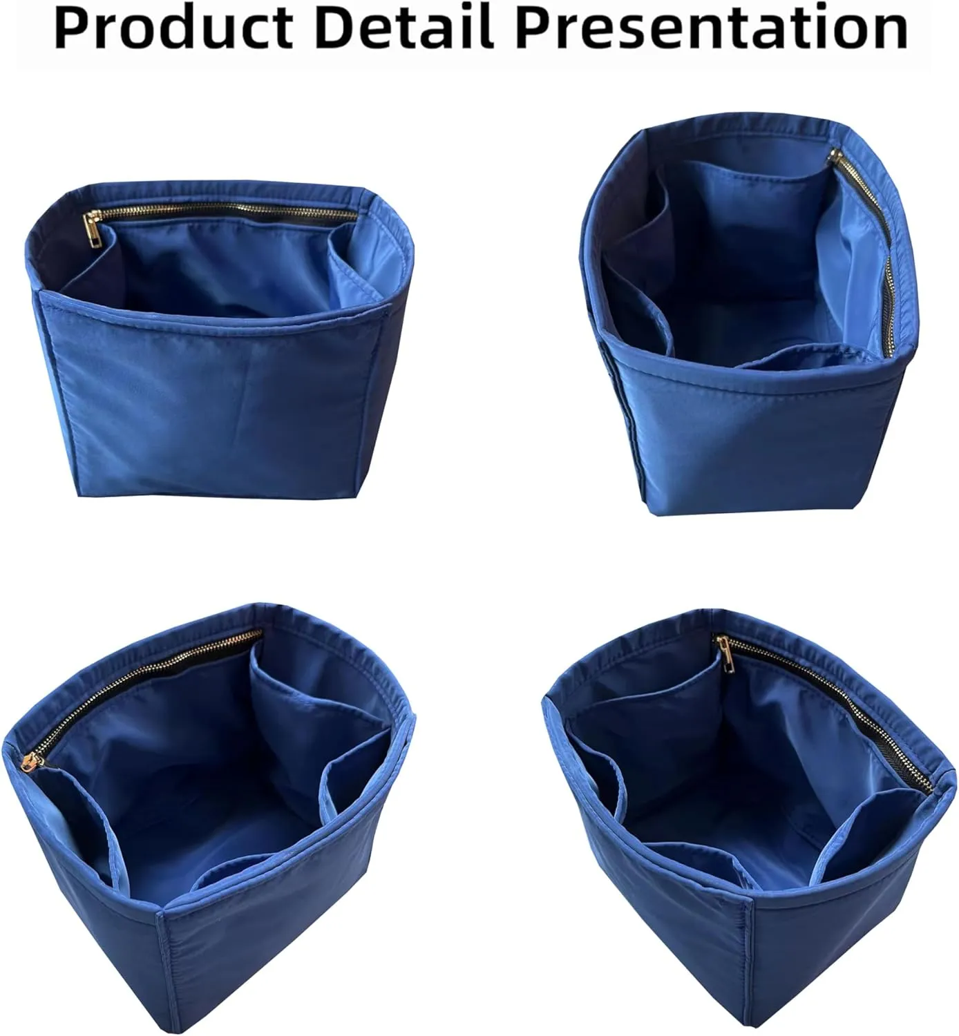 Purse Organizer Picotin 18 22 26 Insert Bags Makeup Handbag Inner Purse Portable base shaper Premium Nylon (Picotin 22, Lightblue)