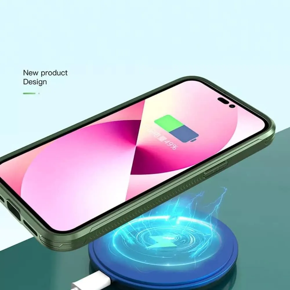 Push Window Slide Camera Protector Wireless Charging Magnetic Mobile Phone Case for iPhone 14 Pro Max 13 12 11 XR XS 7 8 Plus SE,Blue,for iPhone XR