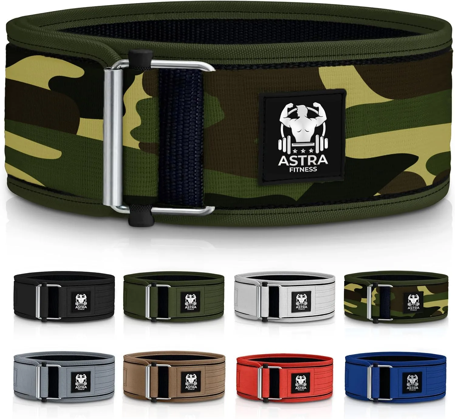 Quick Locking Premium Weight Lifting Belt - Powerlifting, Cross Training for Men and Women - 4 Inch Wider Back Support, 100% Metal Buckle - Professional Fitness, Olympic Lifting, Deadlift