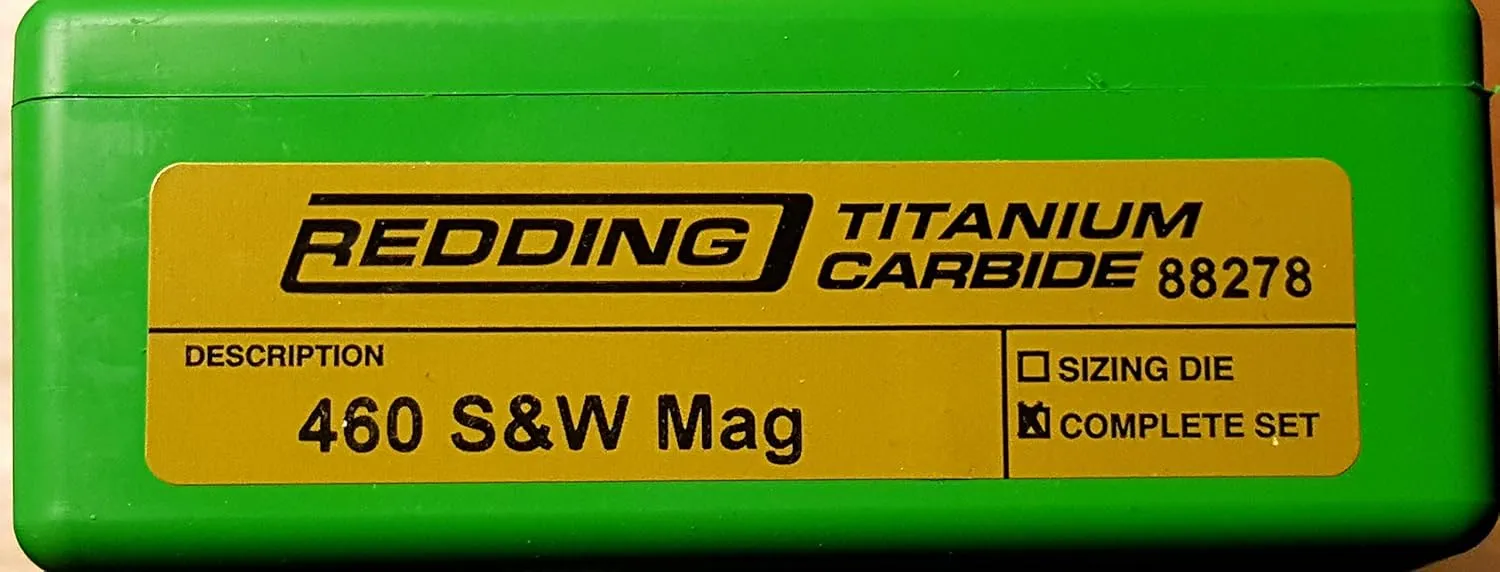 Redding Reloading Titanium Carbide Die Set 460 S&W Mag Titan Carbide Die Set