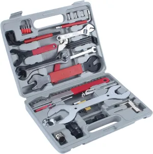 Repair Tool Set, 44pcs Multi Tools Kit Mountain Bike Cycle Puncture, with 2 and 2 Flat, Freewheel Remover, for derailleur Adjustment and Tyre Pump