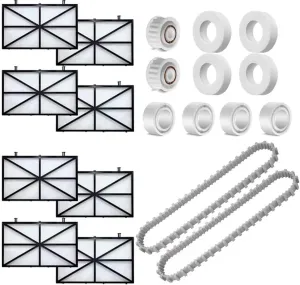 Replacement Parts Kit Compatible with Dolphin Nautilus cc plus/M400/M500-8 Filters, 2 Belts, 6 Guide Wheels, 4 Positioning Wheels