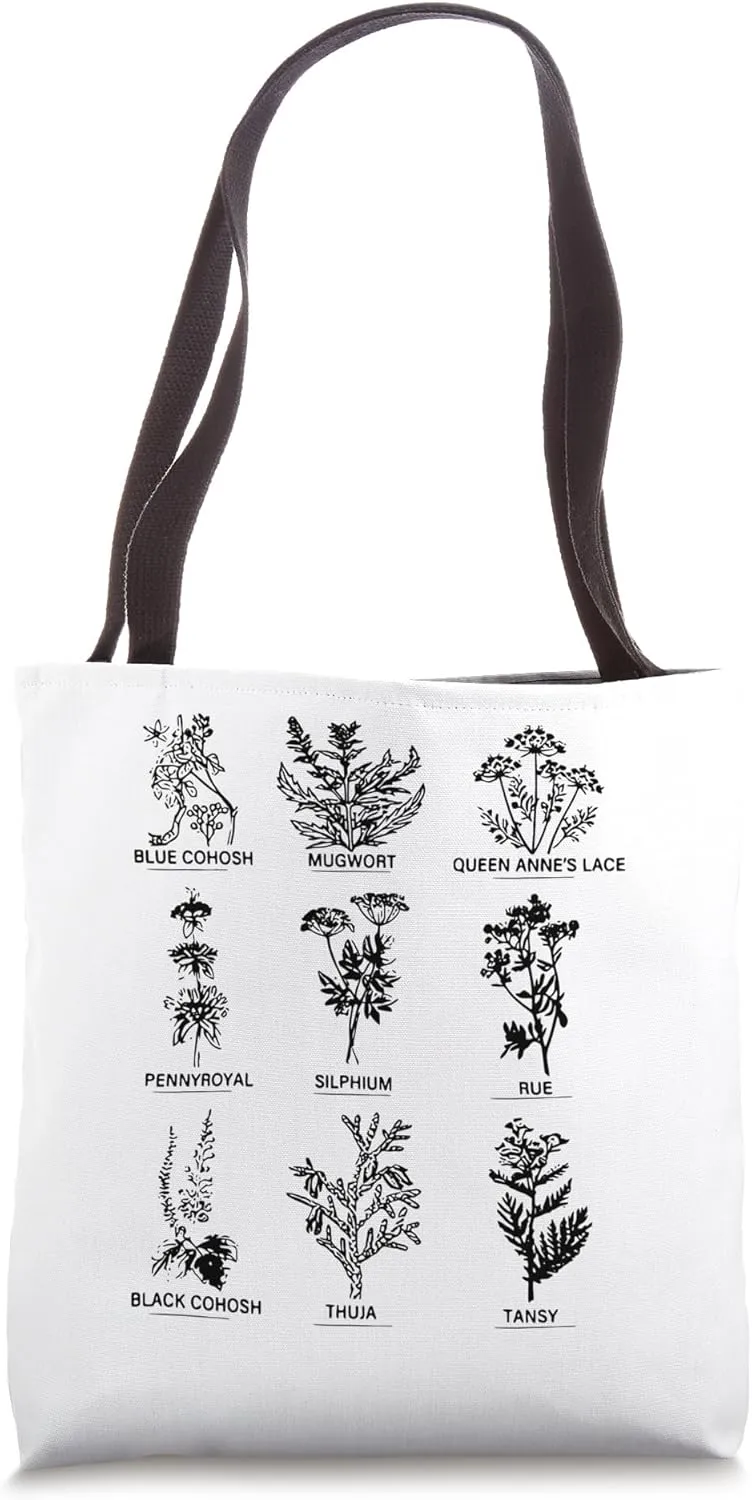 Reproductive Health Herbs Women's Plant Lover Herbalist Tote Bag