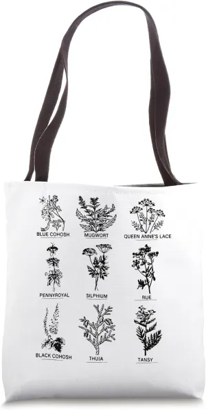 Reproductive Health Herbs Women's Plant Lover Herbalist Tote Bag