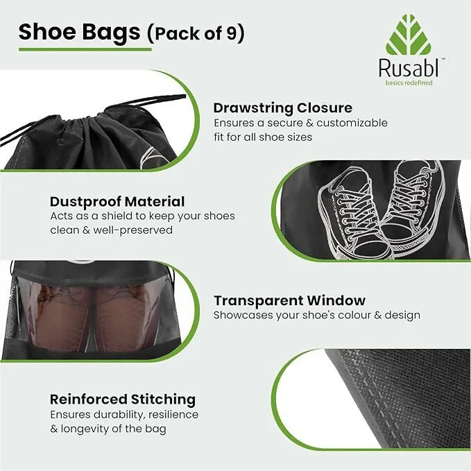 Reusable Sustainable Shoe Bag for Shoes & Accessories (3 pcs)