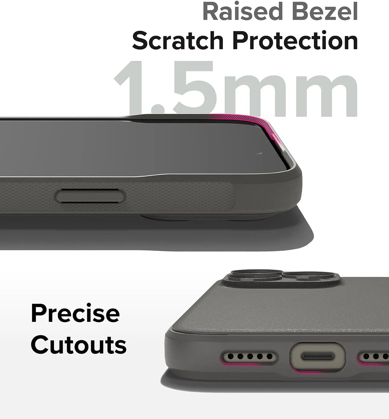 Ringke Onyx [Feels Good in The Hand] Compatible with iPhone 15 Pro Case, Anti-Fingerprint Technology Prevents Oily Smudges Non-Slip Enhanced Grip Precise Cutouts for Camera Lenses - Gray