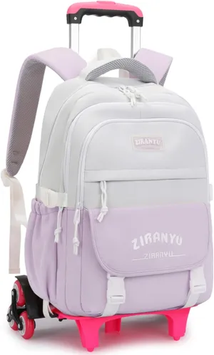 Rolling Backpack,Backpack with Wheels for Boys,Capacity Wheeled Bookbag for School,Roller Backpack