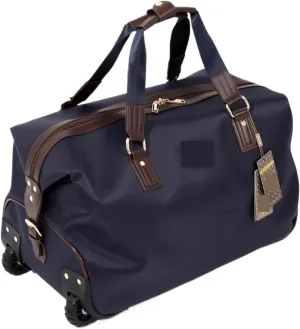 Rolling Duffel Bag with Wheels Oxford Travel Trolley Bag with Wheels Wheeled Luggage Suitcase for Women Men Canrry On Hand Luggage Bag Wheeled Bag for Travel(Blue)