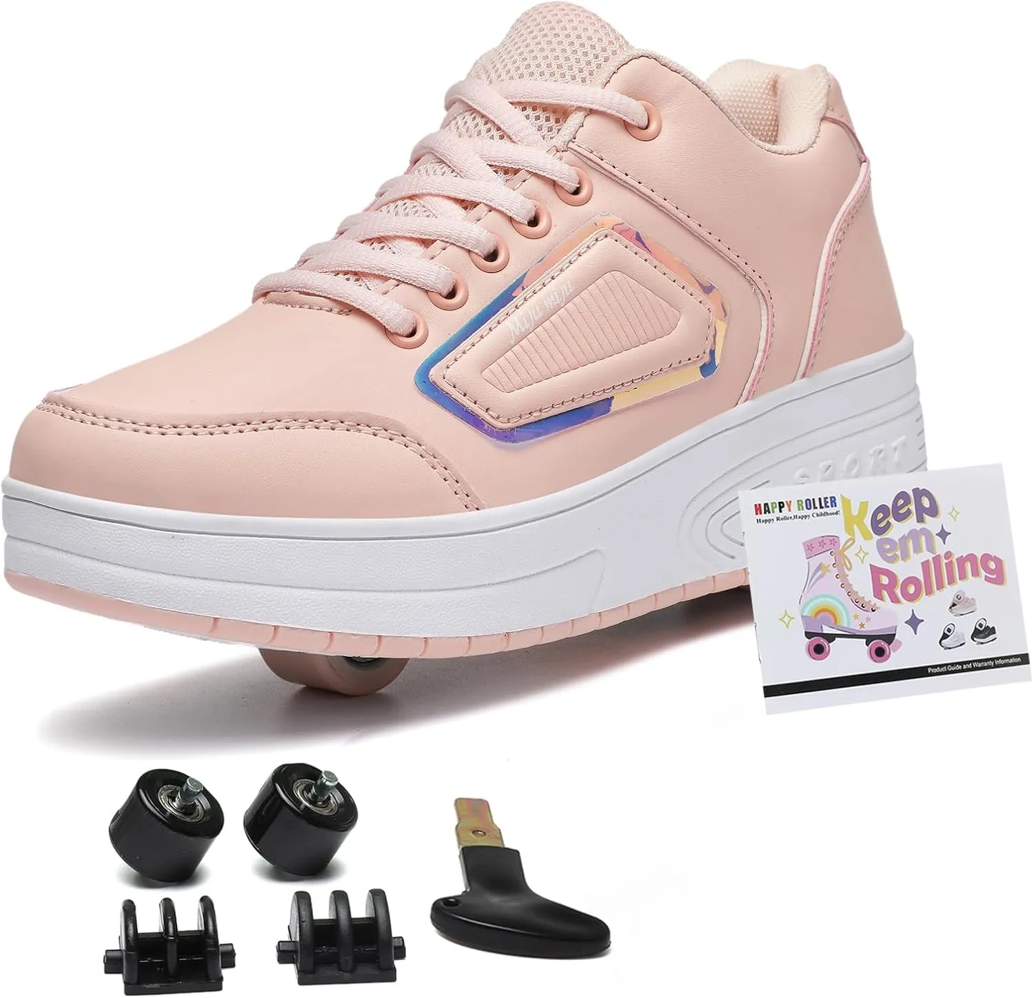 Rolling Skate Shoes for Boys Girls Roller Sneaker with Wheels Fashion Footwear Skate Wheeled Shoe for Kids Christmas Birthday Children Show Gift