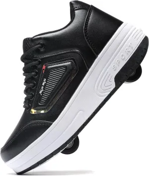 Rolling Skate Shoes for Boys Girls Roller Sneaker with Wheels Fashion Footwear Skate Wheeled Shoe for Kids Christmas Birthday Children Show Gift