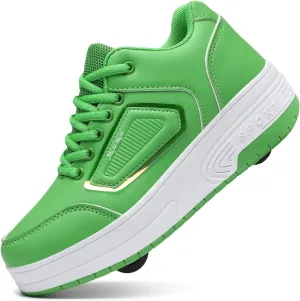 Rolling Skate Shoes for Boys Girls Roller Sneaker with Wheels Fashion Footwear Skate Wheeled Shoe for Kids Christmas Birthday Children Show Gift