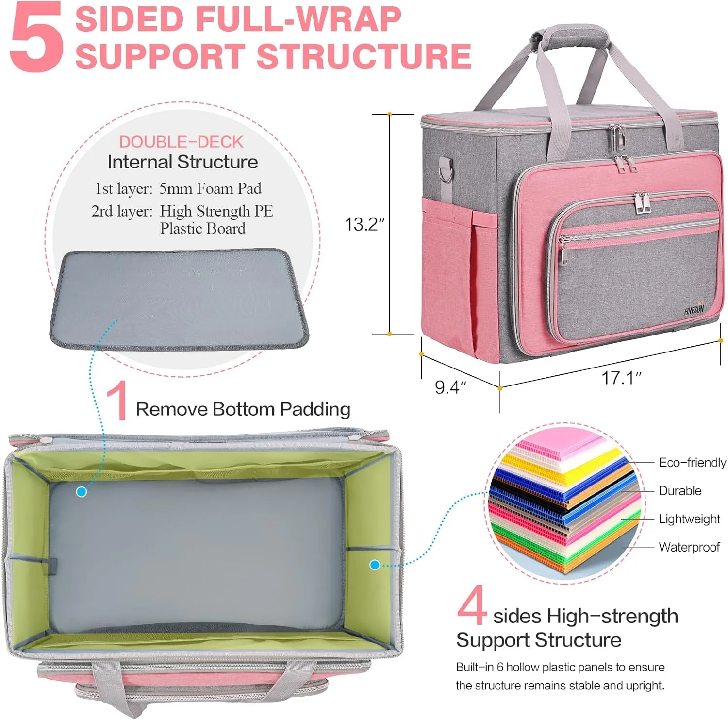 Rolling Tote Bag for Women Teacher Bag Rolling Cart Briefcase with Wheels Carry on Wheeled Bag for Work,Office,Craft