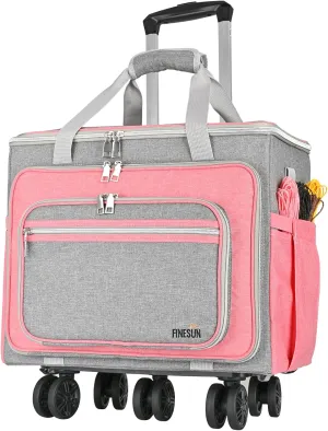 Rolling Tote Bag for Women Teacher Bag Rolling Cart Briefcase with Wheels Carry on Wheeled Bag for Work,Office,Craft
