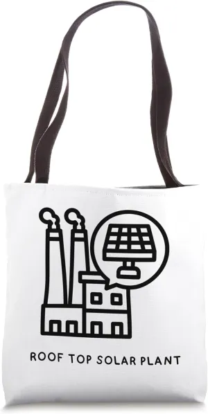Roof top solar plant Tote Bag