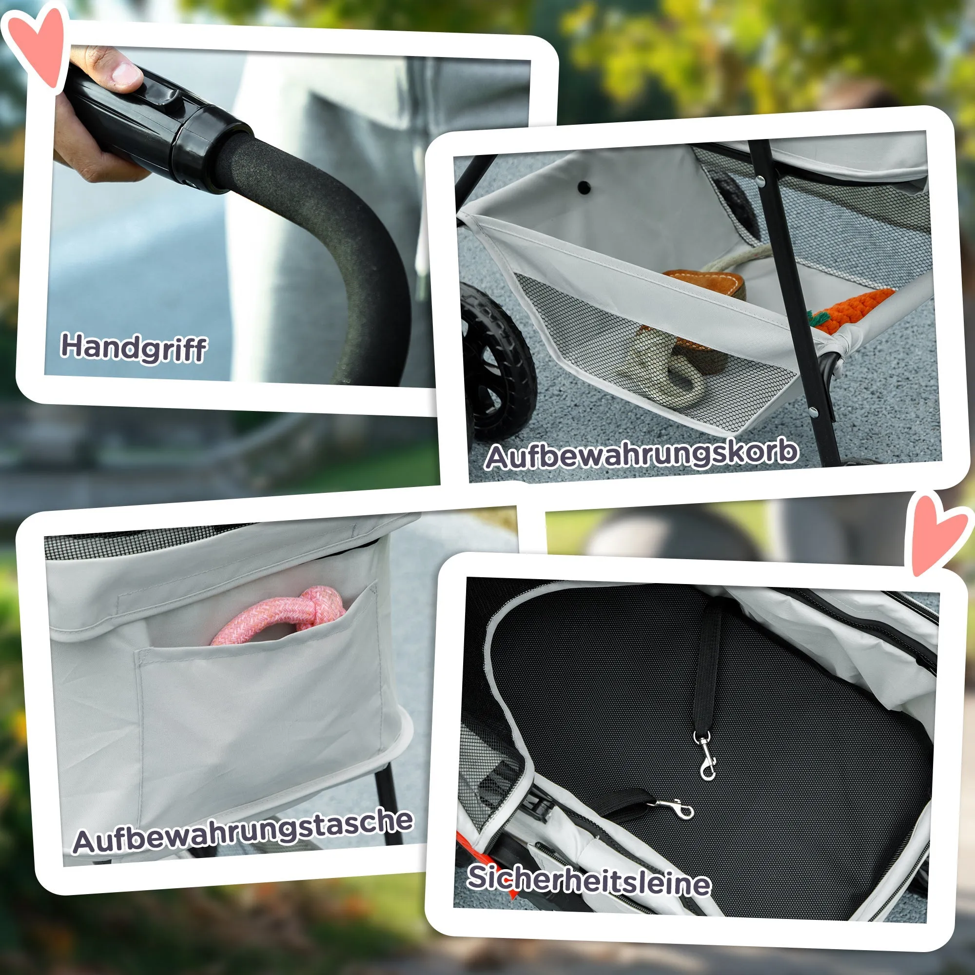 Rootz 3-in-1 Pet Trolley - Foldable Dog Cars - Portable Carriers - Easy Storage - 76cm x 50cm x 102cm