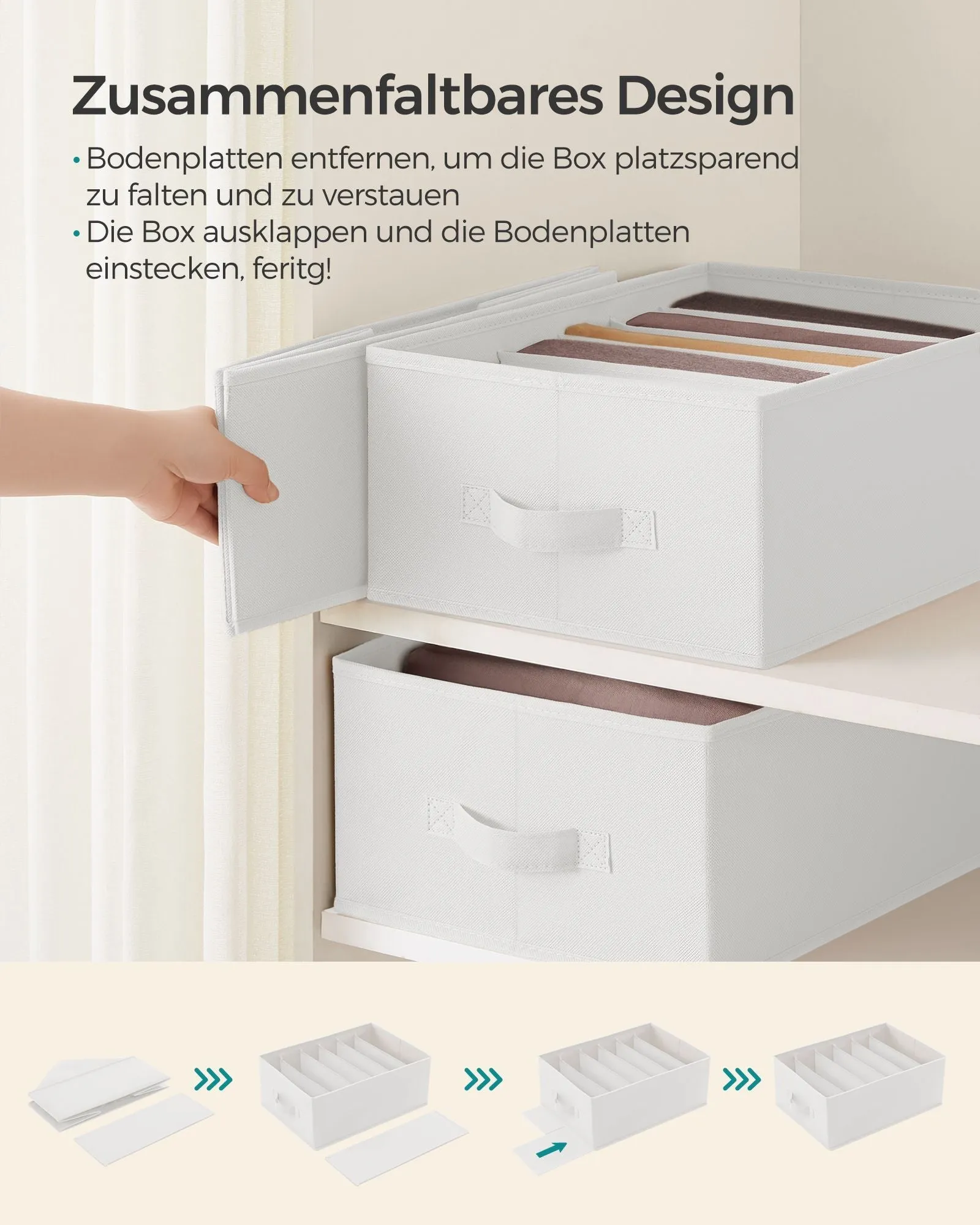 Rootz Wardrobe Organizer Set - Closet Storage - Clothes Organizer - Non-woven Fabric - 42cm x 30cm x 17cm