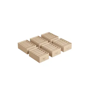 Rootz Wardrobe Organizer Set - Storage Box - Closet Organizer - Non-Woven Fabric - 42cm x 30cm x 17cm - Lightweight - 6 Boxes, 12 Plate Inserts
