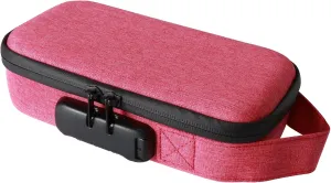 Rose Red Insulin Cooler Travel Case with Combination Lock, Portable Medication Cooler Bag, Diabetes Supplies Organizer