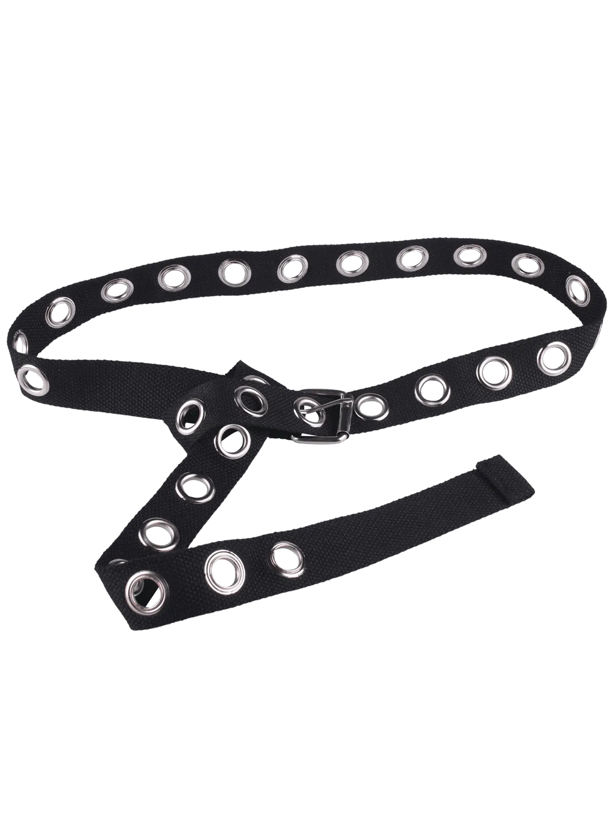 Round Grommet Casual Canvas Belt