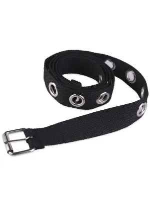 Round Grommet Casual Canvas Belt