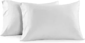 Royal Tradition Made in USA- Luxury 800 Thread Count Pure Cotton Pillowcase Set (King Size-White) Heavyweight Sateen Weave Pillow Cases