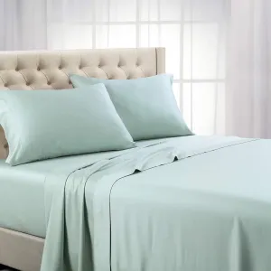 Royal Tradition Split Top King Sheet Set for Adjustable King Beds, 1000 Thread Count, 100% Cotton, Luxury Half Split (Split Head) King Sheets, Sea