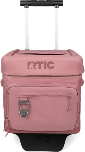 RTIC 40 Can Everyday Wheeled Cooler, Soft Sided Insulated Portable Rolling Collapsible Cooler Bag with Wheels and Handle for Outdoor, Beach, Camping, Sports, Travel, Leakproof