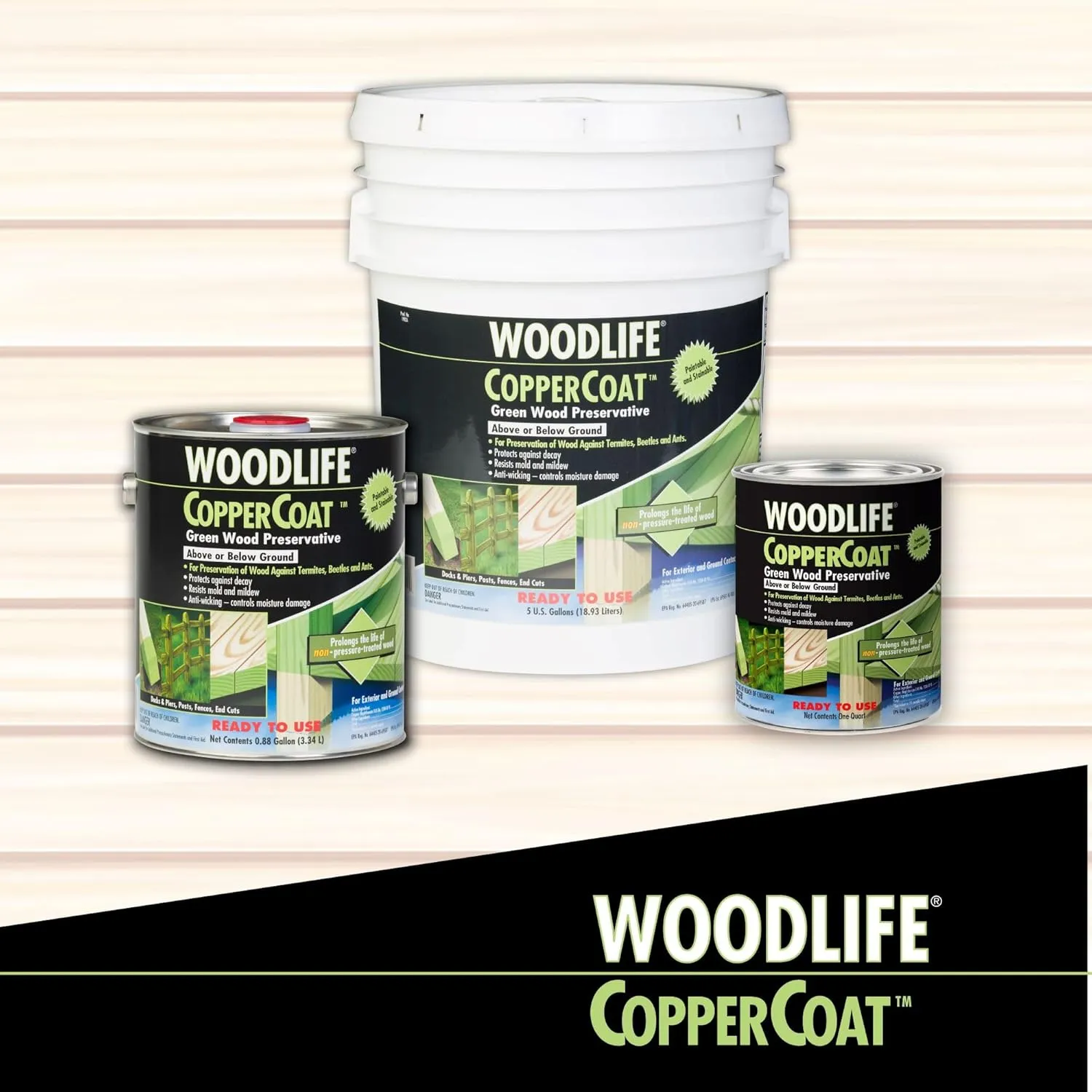 Rust-Oleum 1904A Wolman (Woodlife) CopperCoat Green Wood Preservative-Below Ground, Quart
