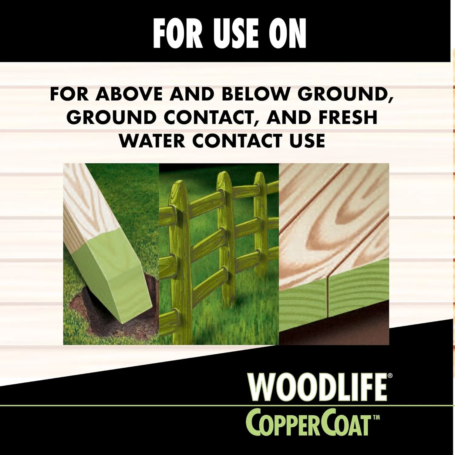 Rust-Oleum 1904A Wolman (Woodlife) CopperCoat Green Wood Preservative-Below Ground, Quart