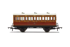 SALE - LB&SCR, 4 Wheel Coach, 3rd Class, Fitted Lights, 882 - Era 2