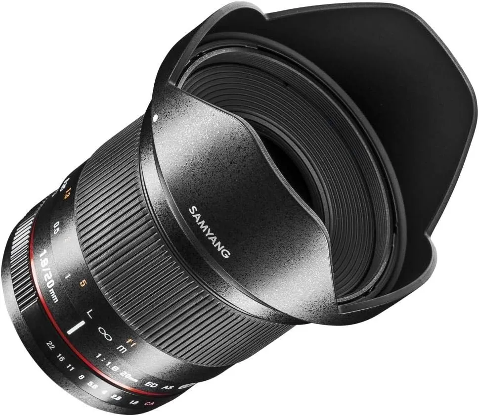 Samyang 20 mm F1.8 Manual Focus Lens for Sony FE Camera - Black
