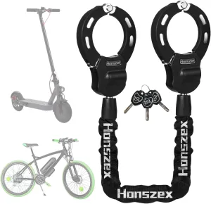 Scooter Lock, Bike Locks High Security with Key, 36.22inch Heavy Duty Bike Lock Chain, Accessories for Electric Scooter