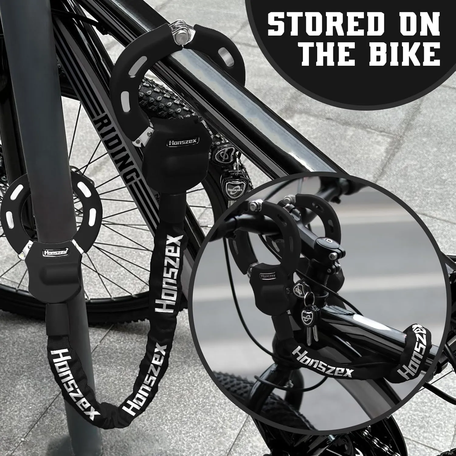 Scooter Lock, Bike Locks High Security with Key, 36.22inch Heavy Duty Bike Lock Chain, Accessories for Electric Scooter