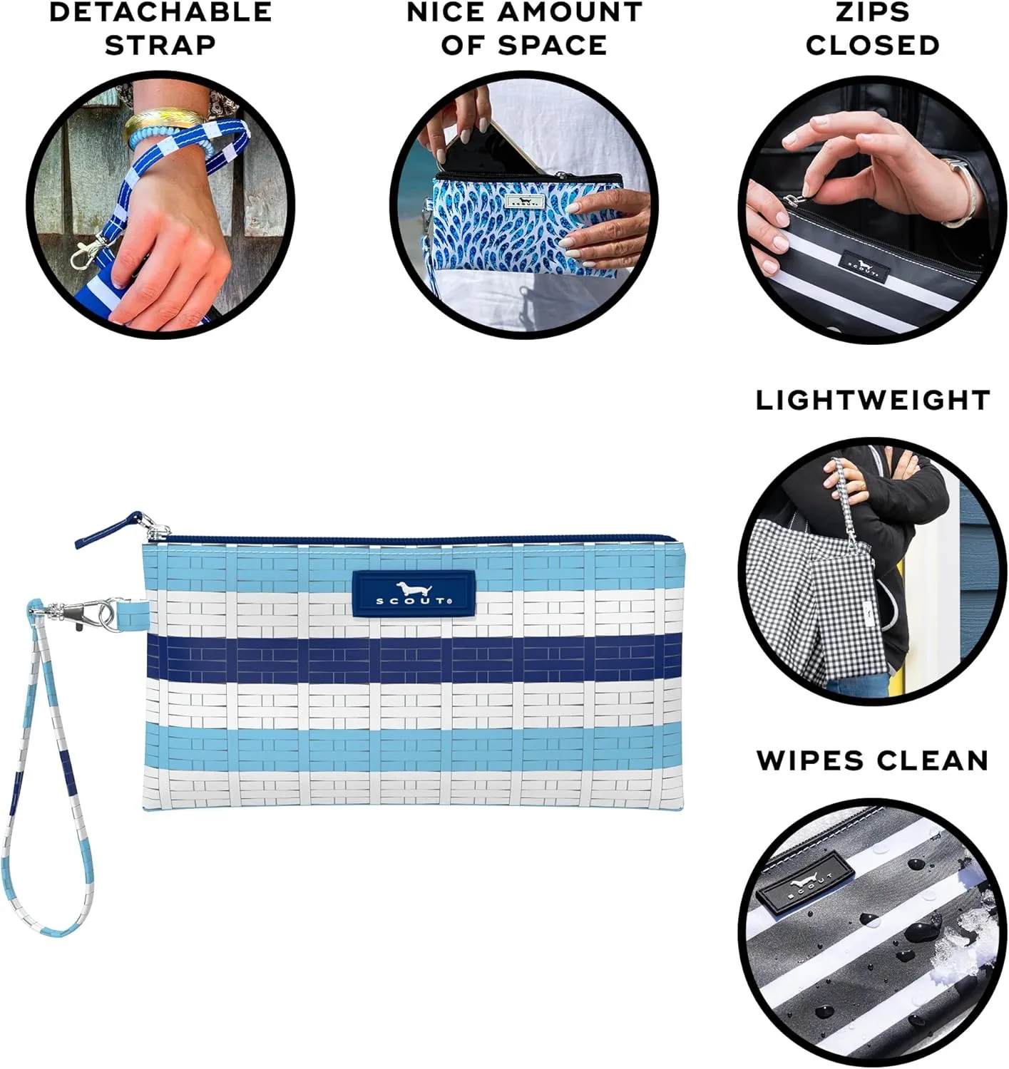 SCOUT Kate Wristlet - Lightweight Hands-Free Wristlet Wallet for Women with Removable Strap - Organizer Pouch