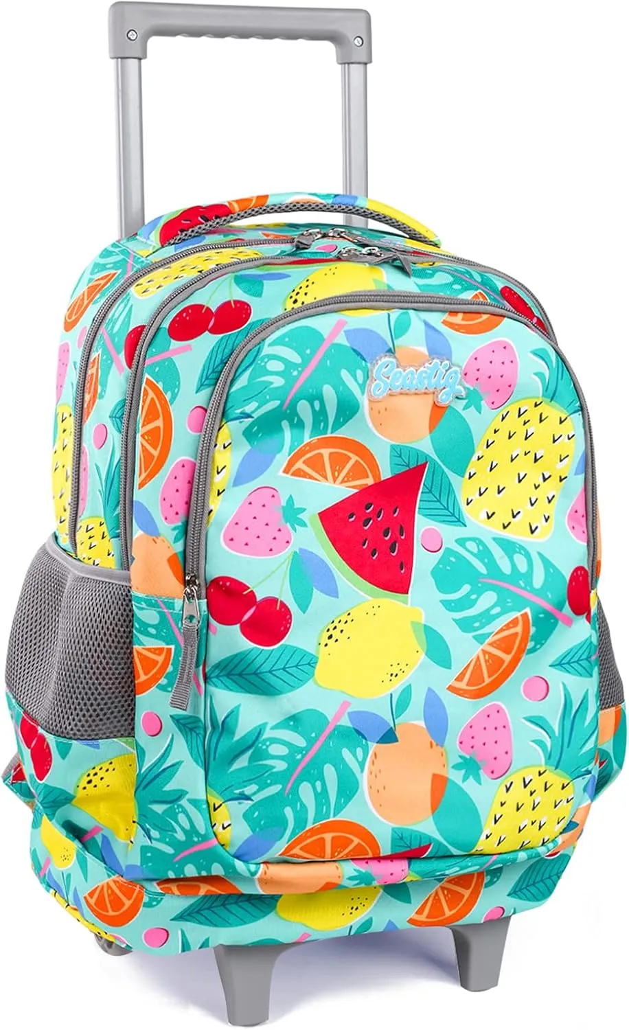 seastig Rolling Backpack for Kids Wheeled Backpack 18in Double Handle Backpack with Wheels