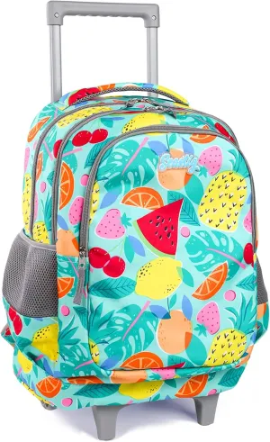 seastig Rolling Backpack for Kids Wheeled Backpack 18in Double Handle Backpack with Wheels