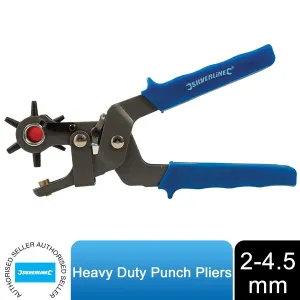 Silverline 200111 Heavy-Duty Powder Coated Sizing Punch Pliers, 2-4.5mm