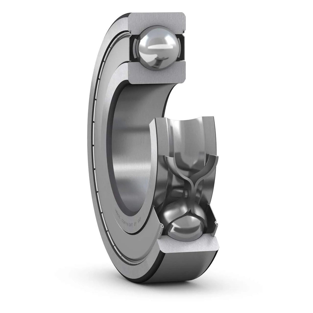 SKF 6208-2Z Radial Bearing, Single Row, Deep Groove Design, ABEC 1 Precision, Double Shielded, Non-Contact, Normal Clearance, Steel Cage, Metric, 40mm Bore, 80mm OD, 18mm Width