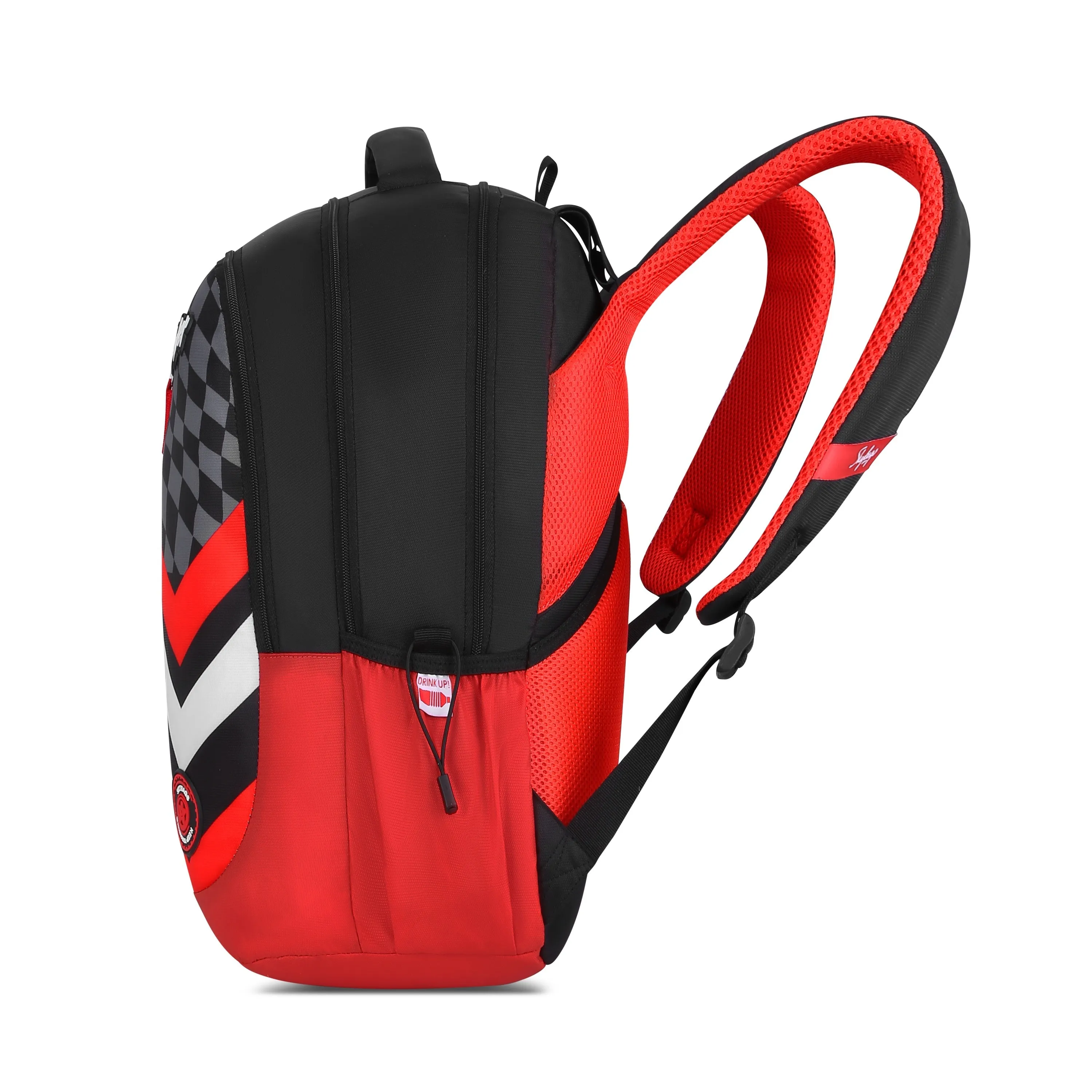 Skybags KLAN PRO 04 SCHOOL BACKPACK RED BLACK