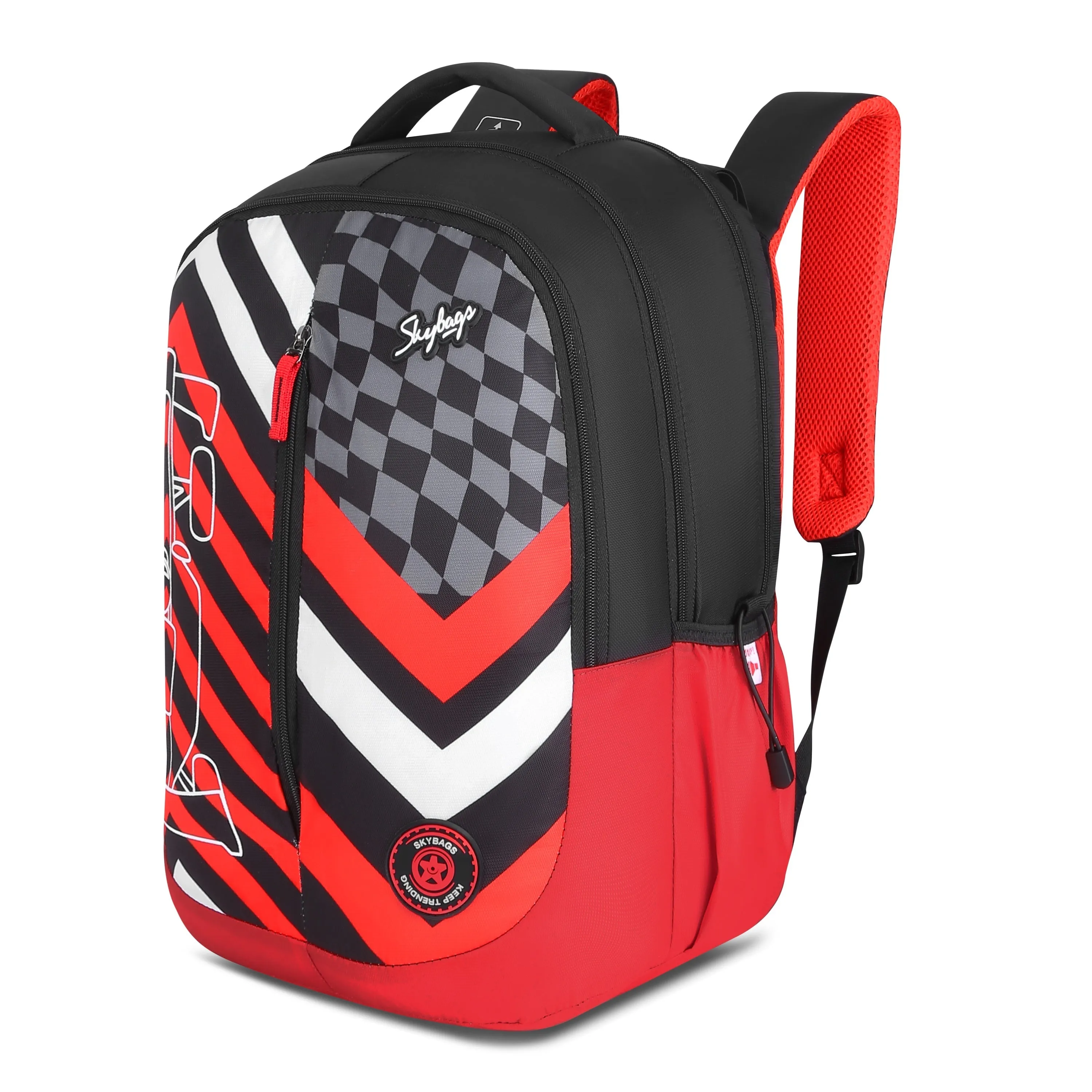 Skybags KLAN PRO 04 SCHOOL BACKPACK RED BLACK