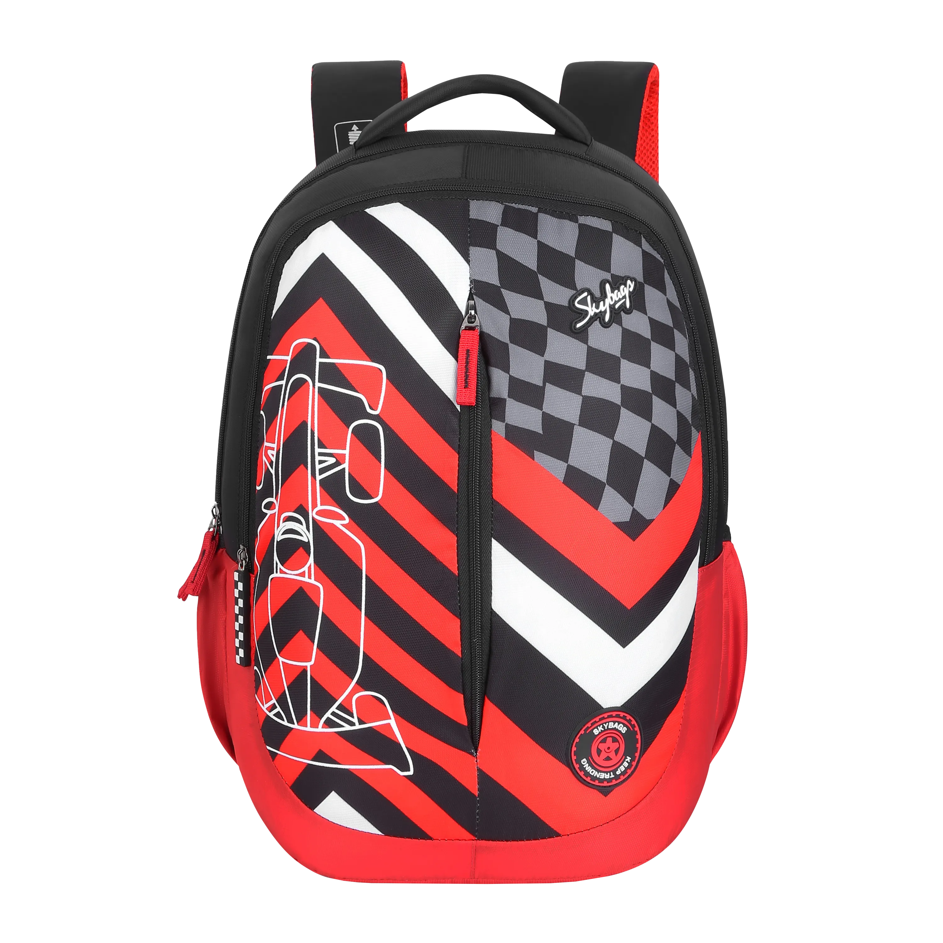 Skybags KLAN PRO 04 SCHOOL BACKPACK RED BLACK