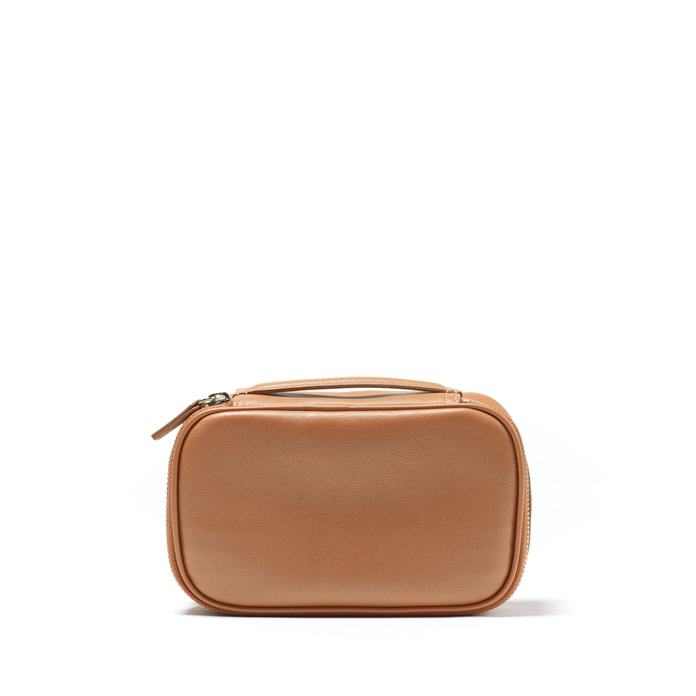 Small Tech Bag Organizer Cognac