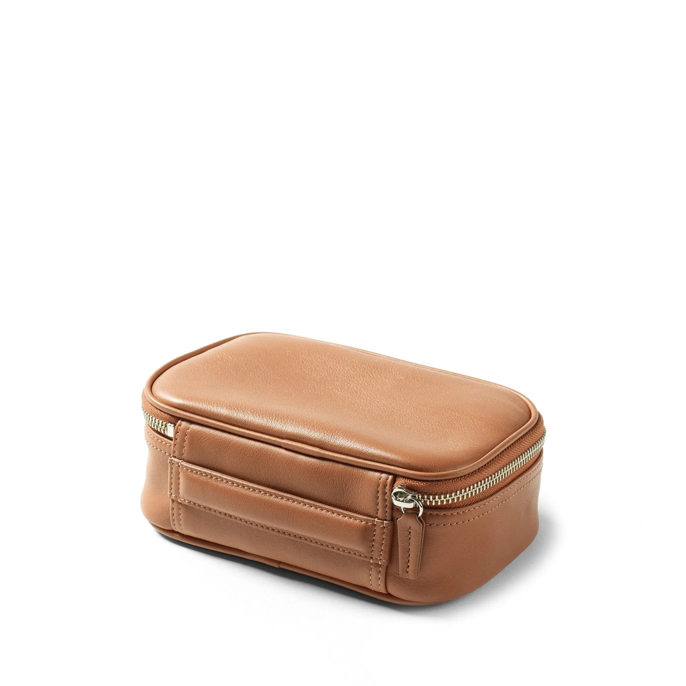 Small Tech Bag Organizer Cognac